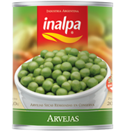 Arvejas remojadas en conserva