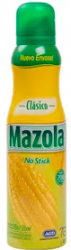 Aceites común y no-stick en presentación aerosol Mazola