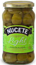 Aceitunas verdes descarozadas light