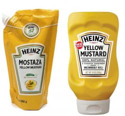 Mostaza Heinz con el sello de OU de EE.UU./ México
