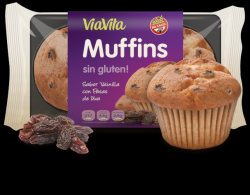 Muffin de vainilla con pasas Viavita