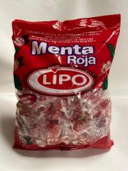 Caramelos rellenos frutales  Menta Roja,  (solamente Ind. Arg.)