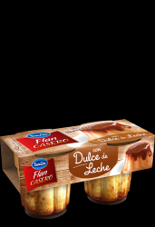 Flan casero con dulce de leche
