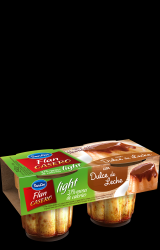 Flan casero light con dulce de leche