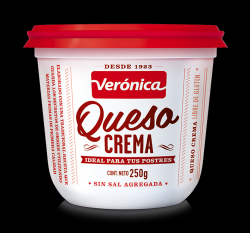 Queso crema "ideal para tus postres" sin sal agregada