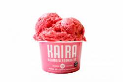Yogur y helado sabor frambuesa (bajo en azúcares y sin azúcar)
