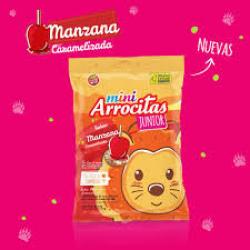 Mini Arrocitas : galletas con arroz integral (snack crocante) junior sabor manzana