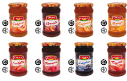 Mermeladas común diet, light sabor: damasco, arandanos, cereza, rosa mosqueta, naranja, durazno, pera, ciruela , frutilla , anana, frambuesa , tomate,