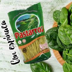 Fideos de arroz sabor espinaca