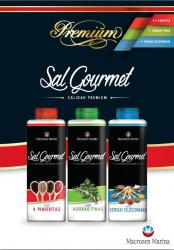 Sal gourmet sabor: pimientas, de mar , hierbas finas, especias seleccionadas, con pimentón ahumado y con jalapeño