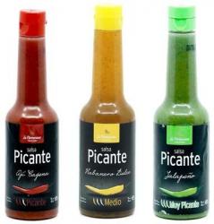 Salsa picante ají cayena , habanero dulce , jalapeño