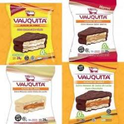 Alfajor de arroz sabor marroc , limón, dulce de leche y dulce de leche bañado en chocolate blanco Vauquita