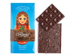 Tableta Dark Milk 65% Cacao con Nibs de cacao. Origen del Cacao: Amazonía, Ecuador