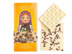 Tableta de Chocolate Blanco con Nibs de Cacao