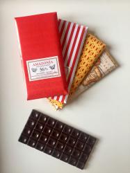 Tableta 56% de Cacao. Origen del Cacao: Amazonía, Ecuador