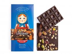 Tableta 70% Cacao con Frutos Secos. Origen del Cacao: Amazonía, Ecuador