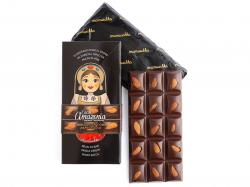 Tableta 85% Cacao con Almendras enteras y tostadas. Origen del Cacao: Amazonía, Ecuador