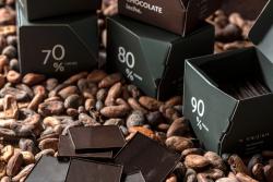 Chocolate en tejas finas láminas de chocolate amargo 60% a 90% cacao