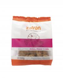 Galletitas integrales sabor avena, pasas de uva y chia