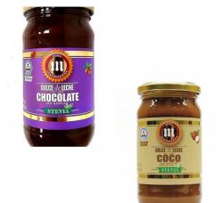 Dulce de leche sin azucar endulzado con stevia  sabor coco y chocolate