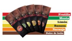 Chocolates baño para moldeo sabor frutilla , banana , menta, limon , naranja y frutilla