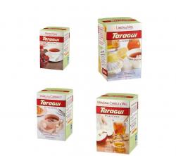 Té saborizado : Frutas rojas, limon y miel , manzana canela y miel , vainilla y caramelo