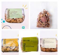 Garrapiñadas de: Pistacho, Almendra, Avellana, Nuez Pecan, Castañas de Caju, coco y sal marina