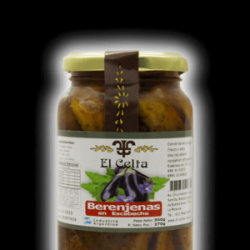 Berenjenas y porotos en escabeche