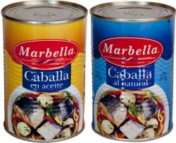 Caballa enlatada: al natural y al aceite