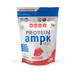 Proteina Protein AMPK Nutri. Gustos chocolate, frutilla, vainilla, banana