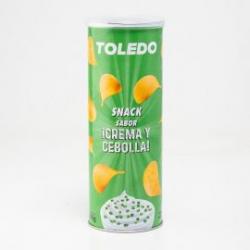 Papa chips apiladas sabor crema y cebolla