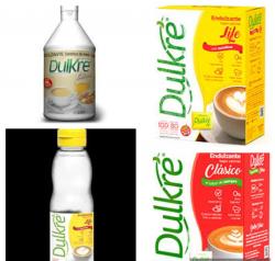 EDULCORANTE DULKRE clasico, y “life” con sucralosa (solo en polvo y liquido)