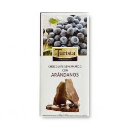 Chocolate semiamargo y leche con arandanos
