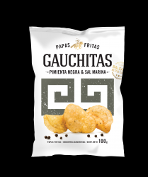 Papas fritas Gauchitas pimienta y sal marina