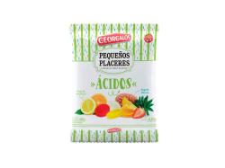 Caramelos duros ácidos surtidos sabor a limón, ananá, frutilla y naranja