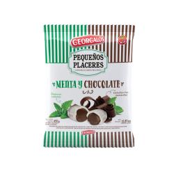 Caramelos duros de menta rellenos de chocolate