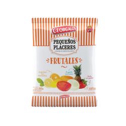 Caramelos duros rellenos surtidos sabor a limón, ananá, frutilla y naranja, libre de gluten