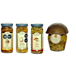 Hongos ahumados, Hongos al natural, Hongos del sur, Hongos al natural con tapa artesanal