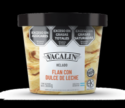 Helado de flan con dulce de leche