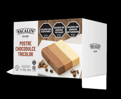Postre helado chocodulce tricolor