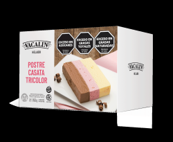 Postre helado casata tricolor