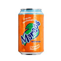 Bebida de naranja en lata