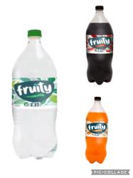 PARTIDA ESPECIAL KASHER LE PESAJ DE GASEOSA FRUITY sabor cola , lima limón , naranja con etiqueta Kasher le Pesaj