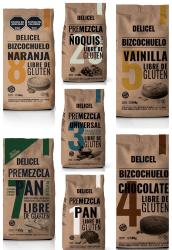 DELICEL Premezcla para: pan integral , pan casero, ñoquis de papa , universal , bizcochuelo de chocolate , bizcochuelo de vainilla , bizcochuelo de naranja