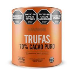 Trufas 70% cacao rellenas de dulce de leche