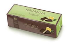 Galletita rellena de crema de limon bañada en chocolate semiamargo PAT PALTER