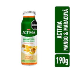 Yogur bebible con preparado de mango y maracuya Activia