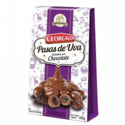Pasas de uva bañadas en chocolate