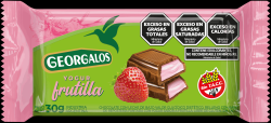 Chocolate con relleno yogur de frutilla sin azúcar