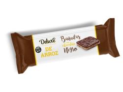 Barrita de arroz y maiz bañada en chocolate semiamargo